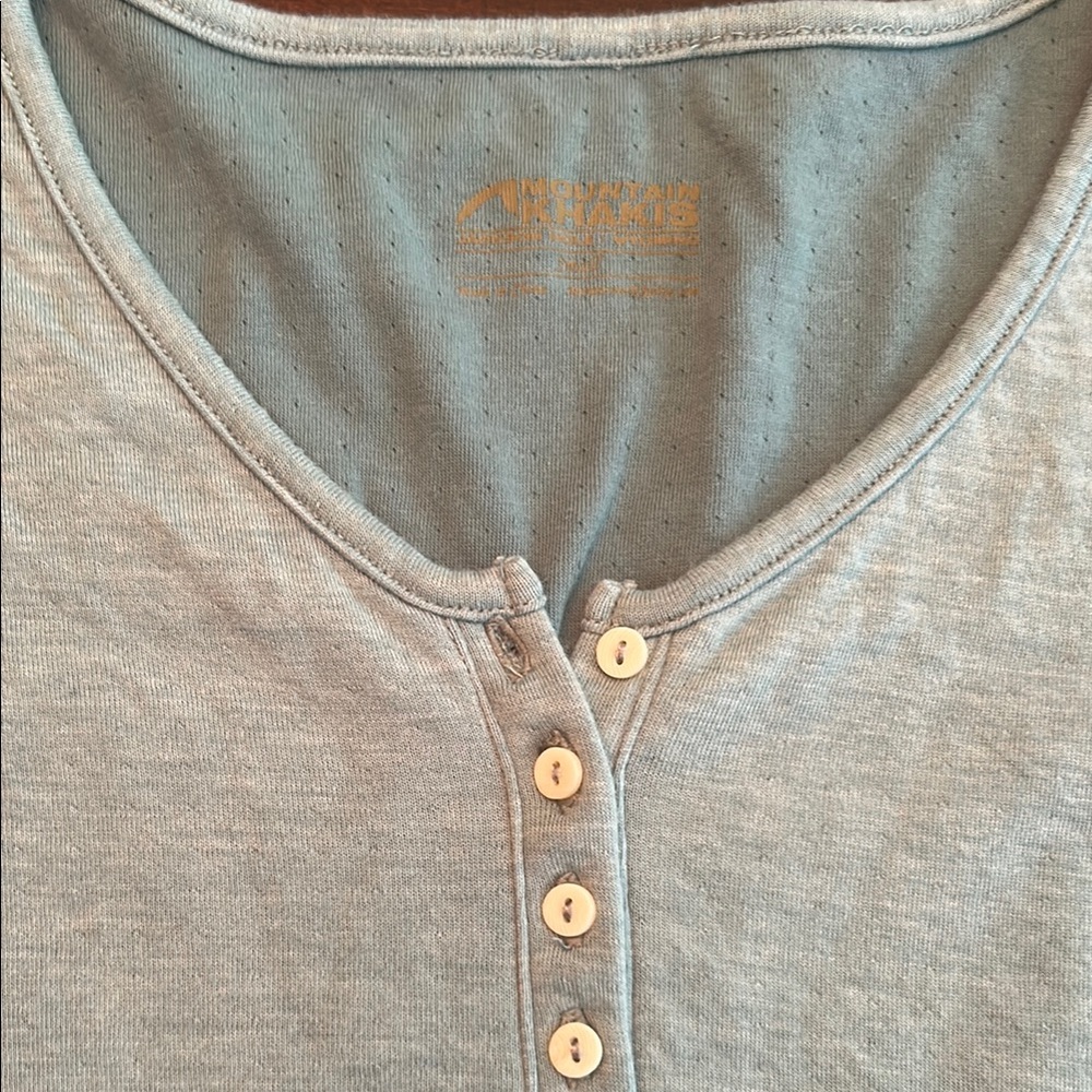 Mountain khaki Light green Henley Shirt